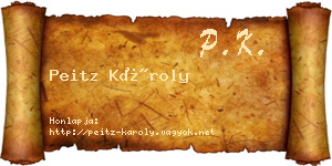 Peitz Károly névjegykártya
